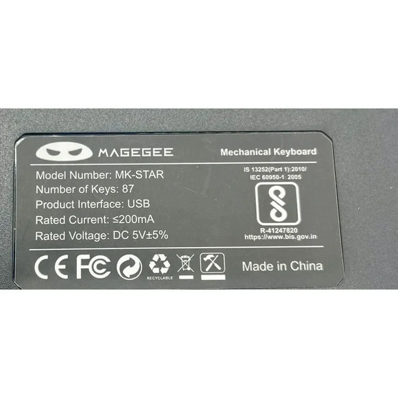 MageGee 75% Mechanical Gaming Keyboard Black Gray LED Backlit Key USB + Red Keys - Picture 4 of 12